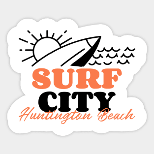 Surf City Huntington Beach USA Sticker